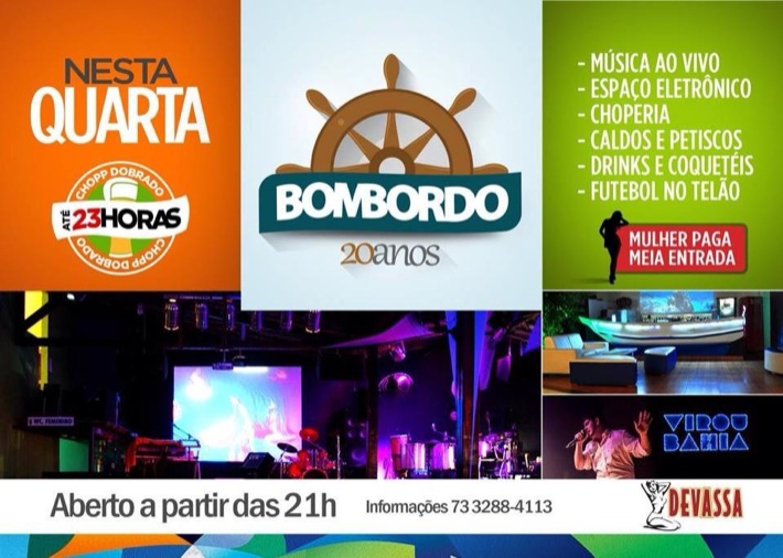 Cartaz  - Bombordo - Av. 22 de Abril, 151 - ao lado do trevo do Cabral, Quarta-feira 22 de Outubro de 2014