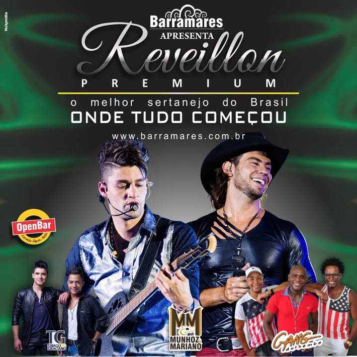 Cartaz   Barramares - Av. Beira Mar,  Praia de Taperapu, Quinta-feira 31 de Dezembro de 2015