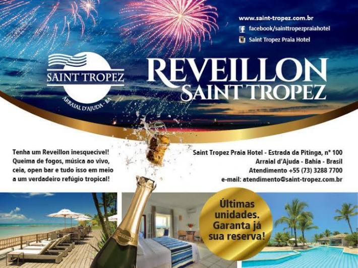 Cartaz   Saint Tropez Praia Hotel - Praia do Parracho, Quinta-feira 31 de Dezembro de 2015