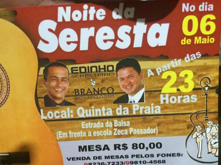 Cartaz   Quinta da Praia - Estrada da Balsa, 100, Sexta-feira 6 de Maio de 2016