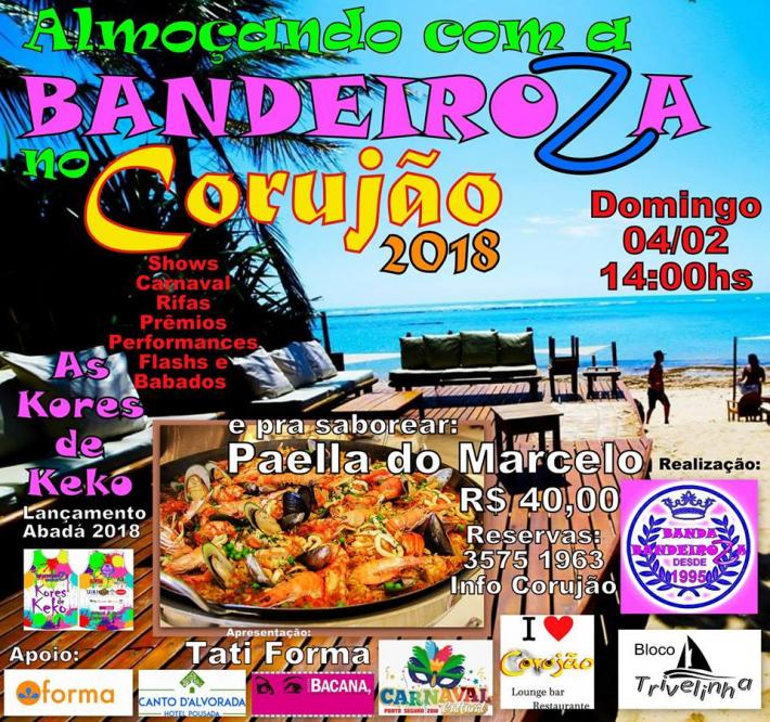 Cartaz   Corujo - Estrada da Balsa, 1813 - Praia de Araape, Domingo 4 de Fevereiro de 2018