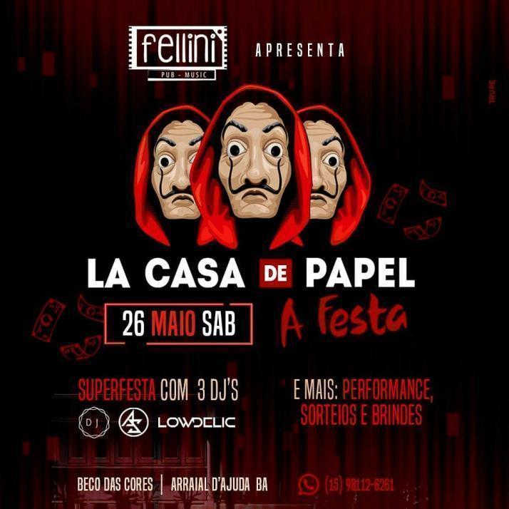 Cartaz   Fellini Pub Music - Beco das Cores - Rua do Mucug, 201, Sábado 26 de Maio de 2018