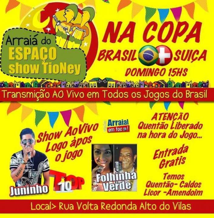 Cartaz   Espao show Tio Ney - Rua Volta Redonda - Alto do Vilas, Domingo 17 de Junho de 2018