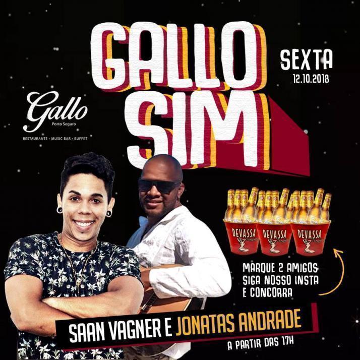 Cartaz   Gallo Music Bar - Rua 2 de julho, 20B, Sexta-feira 12 de Outubro de 2018