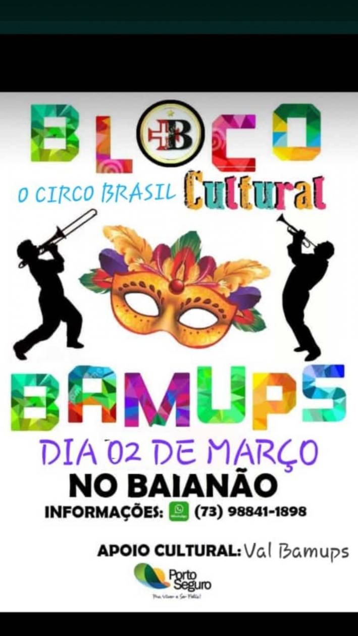 Cartaz   Carnaval Cultural - Sede do Bampus - Bairro Frei Calixto, Sábado 2 de Março de 2019