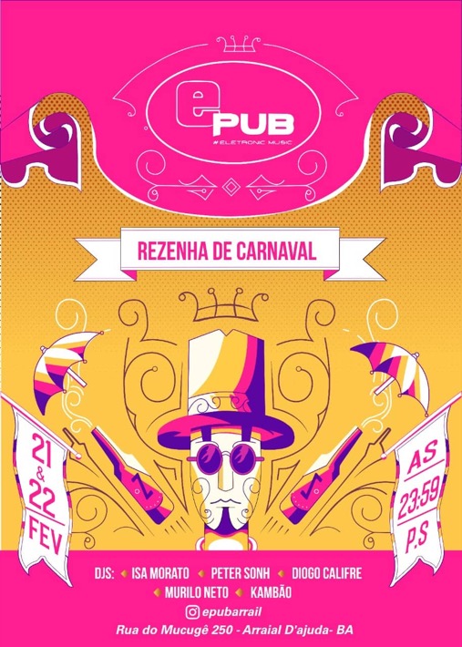 Cartaz   E-pub - Rua du Mucug, 250, Sexta-feira 21 de Fevereiro de 2020