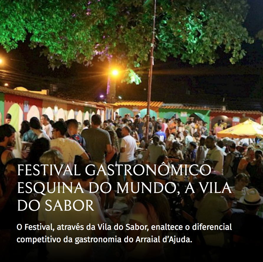 Cartaz   Vila do Sabor e restaurantes de Arraial d'Ajuda, Do dia 1° ao dia 15/11/2022