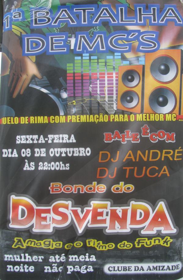 Cartaz   Clube da Amizade - Rua Bernardo Spector, 212, Sexta-feira 8 de Outubro de 2010