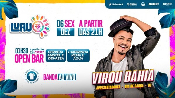 Cartaz   Complexo de Lazer Ta Ta - Praia de Taperapuan, Sexta-feira 6 de Dezembro de 2024