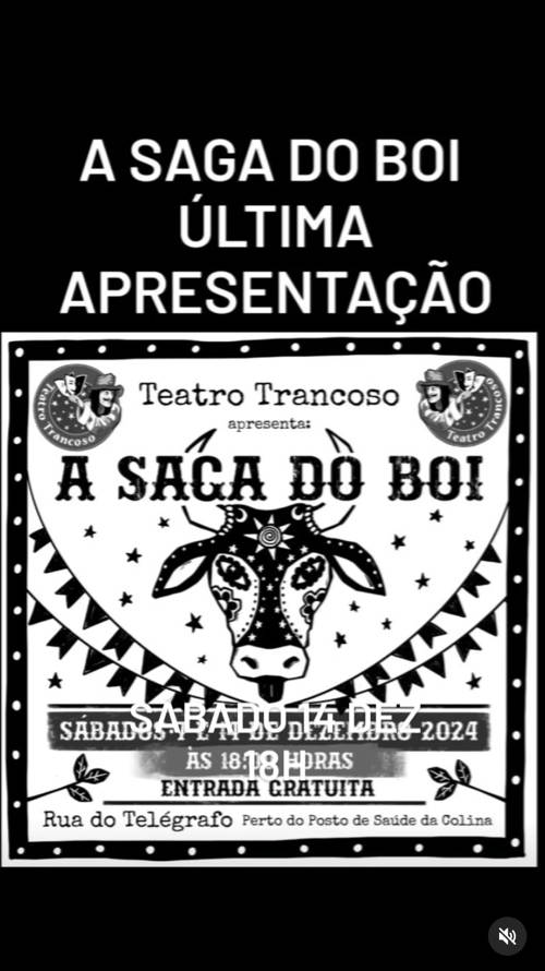 Cartaz   Teatro Trancoso - Rua do Telgrafo, Sábado 14 de Dezembro de 2024