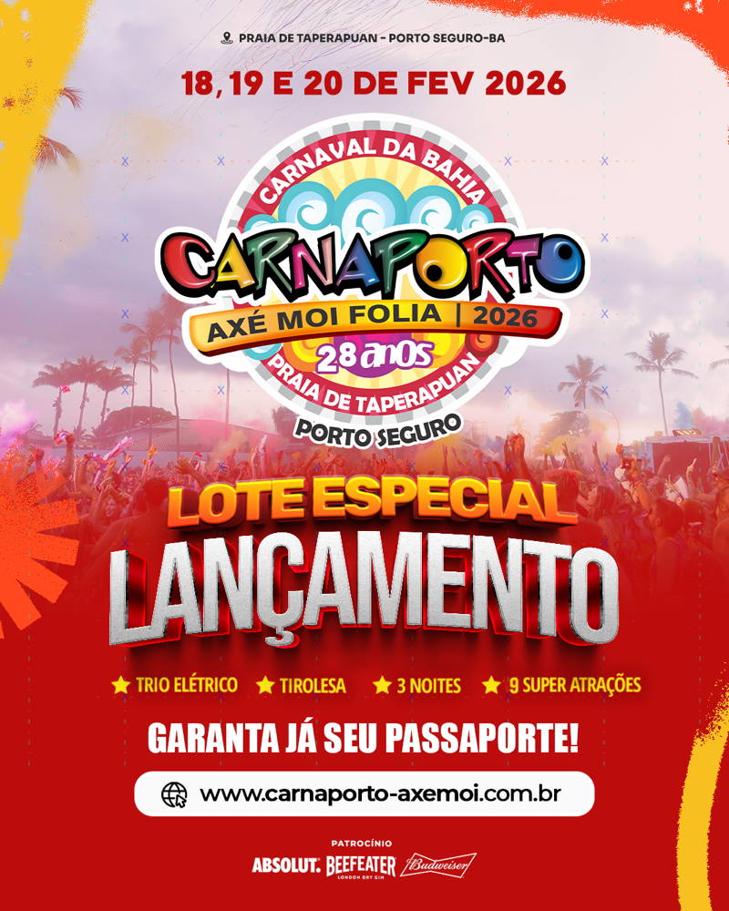 Venda de ingressos para Carnaval Porto Seguro 2026 no Ax Moi