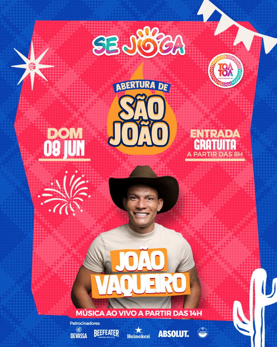 Cartaz   Complexo de Lazer Ta Ta - Praia de Taperapuan, Domingo 8 de Junho de 2025
