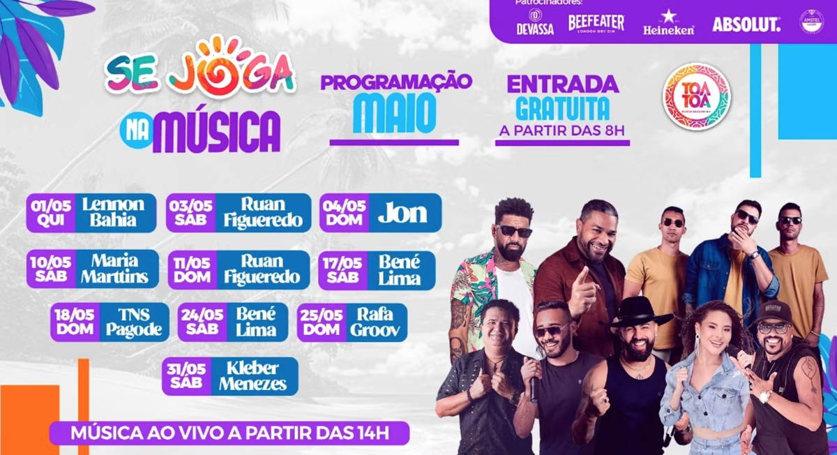 Cartaz   Complexo de Lazer Ta Ta - Praia de Taperapuan, Sábado 31 de Maio de 2025