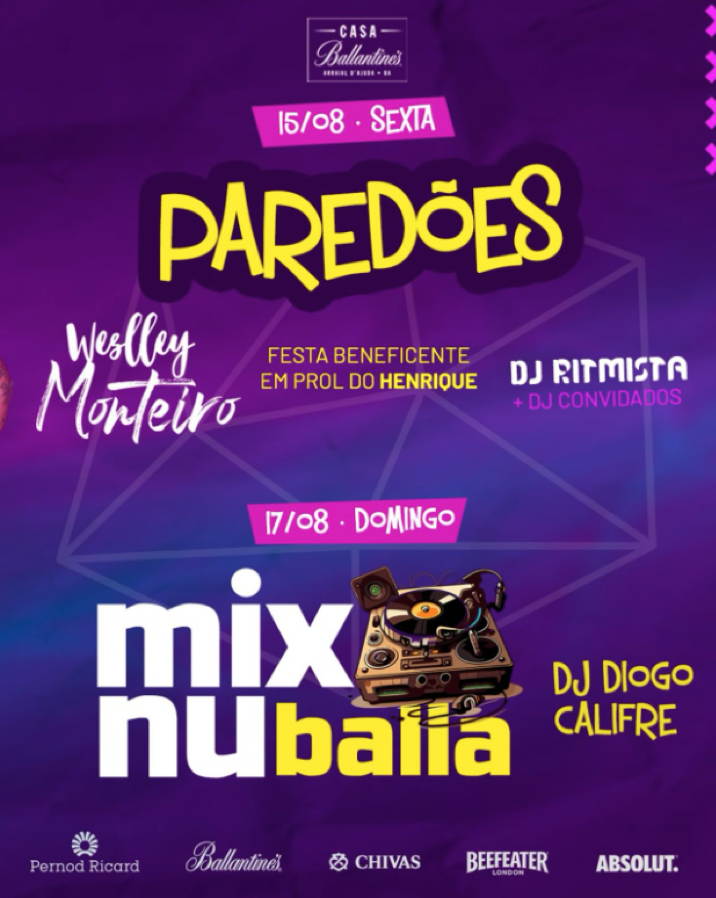 Cartaz   Balla Club - Rua du Mucug, 250, Sexta-feira 15 de Agosto de 2025