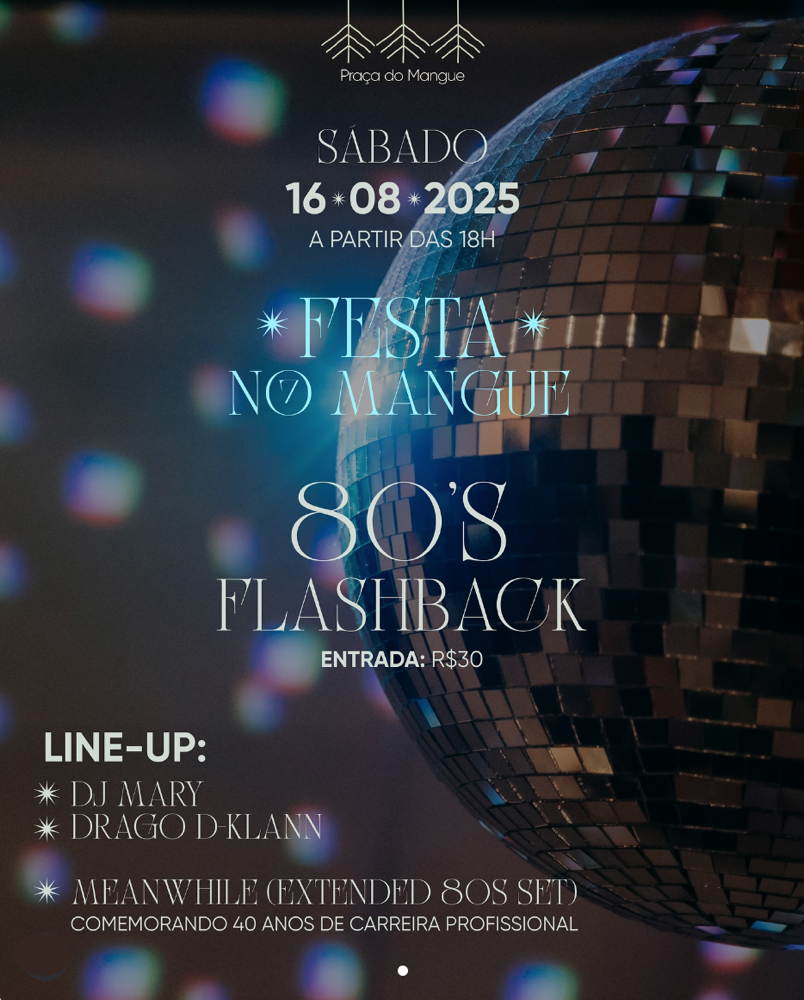 Cartaz   Praa do Mangue - Estrada da Balsa, Sábado 16 de Agosto de 2025