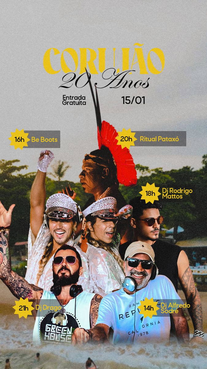 Cartaz   Coruj�o - Estrada da Balsa, 1813 - Praia de Ara�a�pe, Quinta-feira 15 de Janeiro de 2026