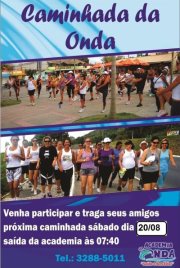 panfleto Caminhada da Onda