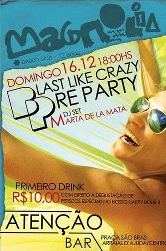 panfleto Blast Like Crazy Pre-Party