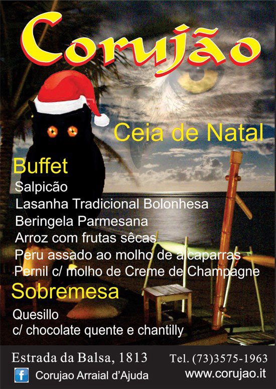 Cartaz   Corujo - Estrada da Balsa 1813 - Praia de Araape, Segunda-feira 24 de Dezembro de 2012