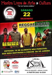 panfleto Reggae beneficente - Ramanaia