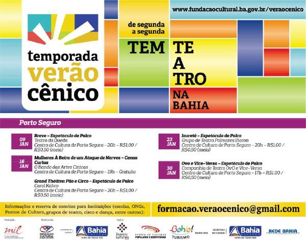 Cartaz   Centro de Cultura - Praa Dend, s/n, Quarta-feira 23 de Janeiro de 2013