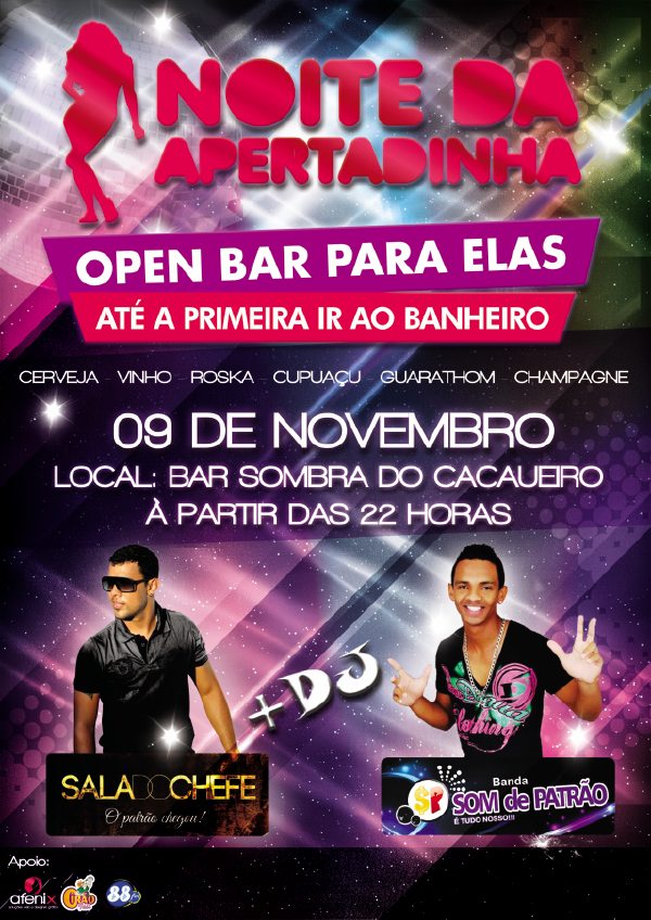 Cartaz   Bar Sombra do Cacaueiro - Cidade Histrica, Sábado 9 de Novembro de 2013