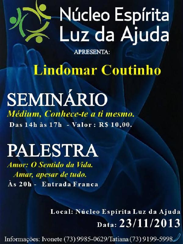 Cartaz   Ncleo Esprita Luz da Ajuda, Sábado 23 de Novembro de 2013