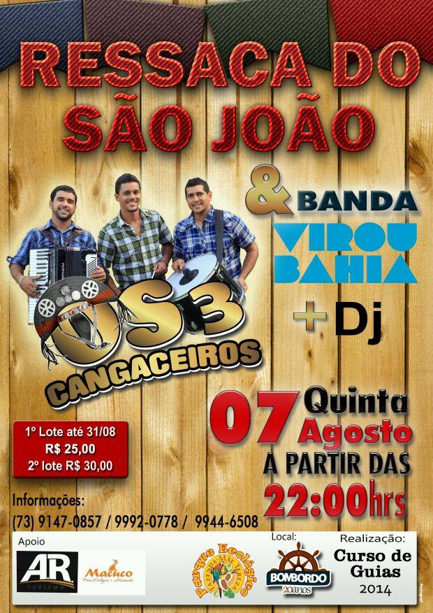 Cartaz   Bombordo - ao lado do trevo do Cabral, Quinta-feira 7 de Agosto de 2014