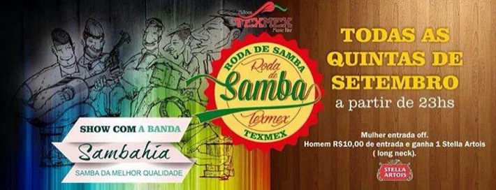 Cartaz   Milloca TexMex Music Bar - Rua du Mucug, 250, Quinta-feira 25 de Setembro de 2014
