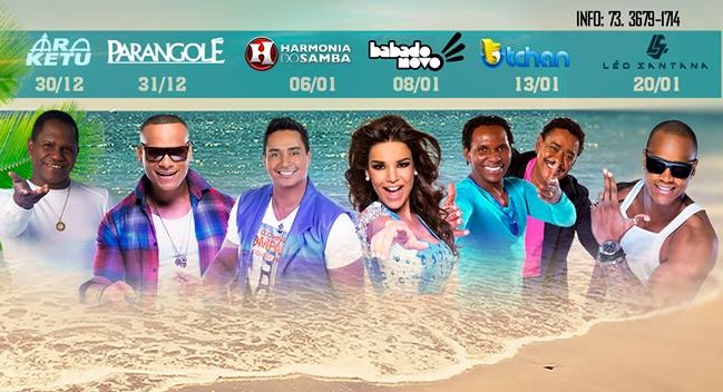 Cartaz   Complexo de Lazer Ta Ta - Praia de Taperapuan, Terça-feira 20 de Janeiro de 2015