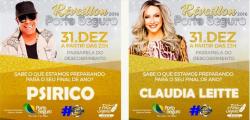 panfleto Reveillon Porto Seguro 2016: PSIRICO & CLAUDIA LEITTE