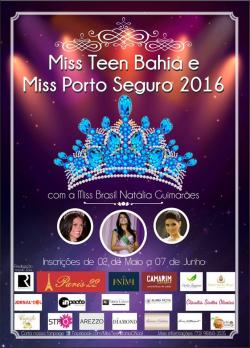 panfleto Concurso Miss Bahia Teen e o Miss Porto Seguro