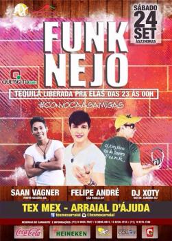 panfleto Funknejo com Saan Vagner, Felipe Andr, Dj Xoty