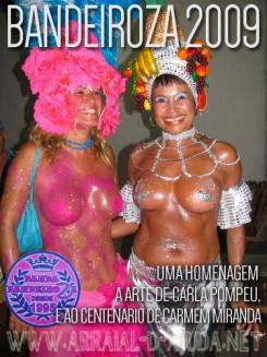 panfleto BANDEIROZA 2009 - Uma Homenagem a Arte de Carla Pompeu, e ao Centen�rio de Carmem Miranda