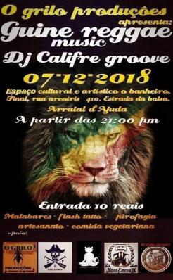 panfleto Banda Guine Reggae Music + Dj Califre Groove