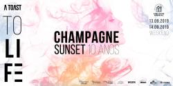 panfleto Champagne Sunset - A Toast to Life