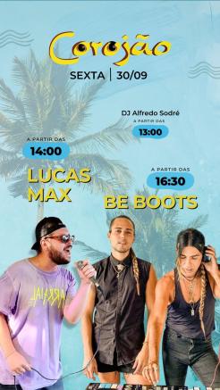 panfleto Lucas Max + DJs Be Boots