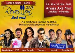 panfleto Reveillon Ax Moi 2013 - Babado Novo, Ivete Sangalo, Eva, Jammil, Tomate, Capito Ax