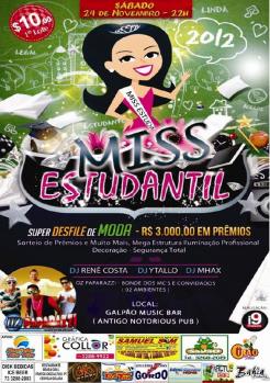 panfleto Miss Estudantil 2012