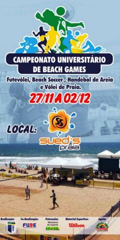 panfleto Campeonato Universitrio de Beach Games