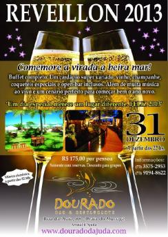 panfleto Reveillon Dourado 2013