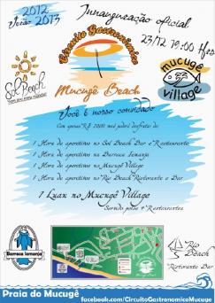 panfleto Inaugurao Oficial do Circuito Gastrnomico Mucug Beach