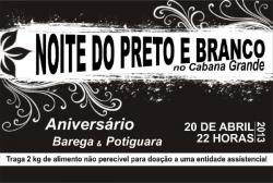 panfleto Noite do preto e Branco - Niver Barega e Potiguara