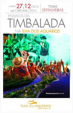 panfleto Luau na Ilha - Ensaios da Timbalada