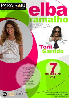 panfleto Elba convida Toni Garrido