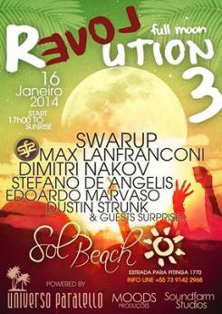 panfleto LOVE REVOLUTION 3 (powered By Universo Paralello)