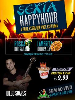 panfleto Happy Hour com Diego Soares
