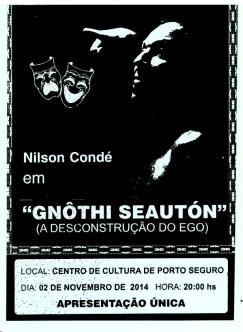 panfleto Nilson Cond em 'Ghnti Seautn' 
