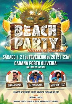 panfleto Ressaca de Carnaval Beach Party
