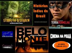 panfleto Cinema na Praia 'ndios do Brasil'